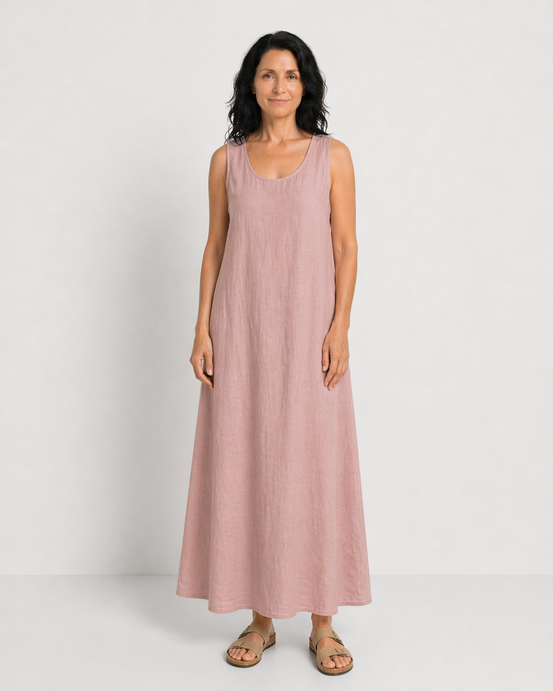 DORINA | ROCHIE MAXI FĂRĂ MÂNECI CU DECOLTEU ROTUND
