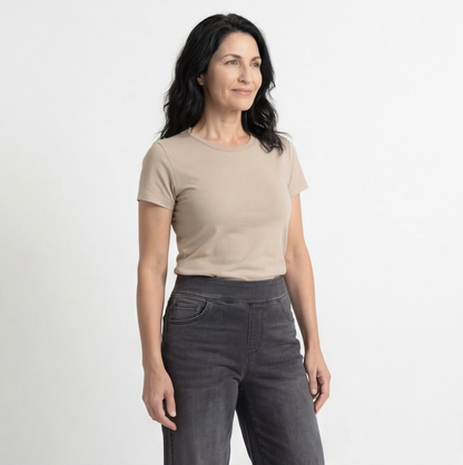 GEORGIANA | PANTALONI DENIM TALIE ELASTICĂ