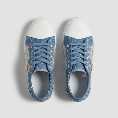 LAVINIA | SNEAKERS CASUAL CU DETALII DIN DANTELĂ