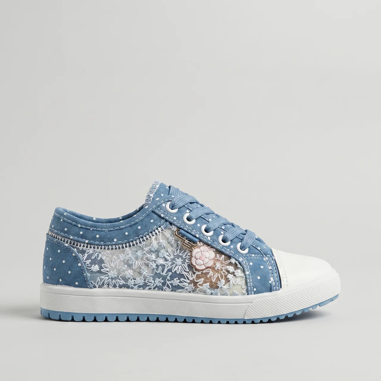 LAVINIA | SNEAKERS CASUAL CU DETALII DIN DANTELĂ