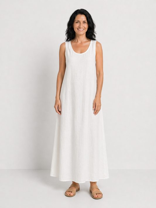 ISMERA | ROCHIE MIDI FĂRĂ MÂNECI CU GULER ROTUND