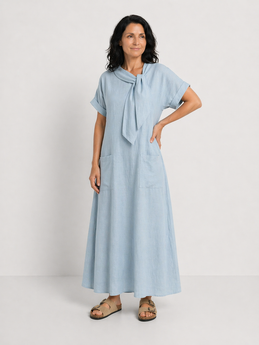 ELOWYN | ROCHIE MAXI CU GULER ROTUND ȘI BUZUNARE