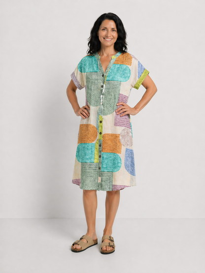 IRINA | ROCHIE LEJERĂ CU IMPRIMEU GEOMETRIC
