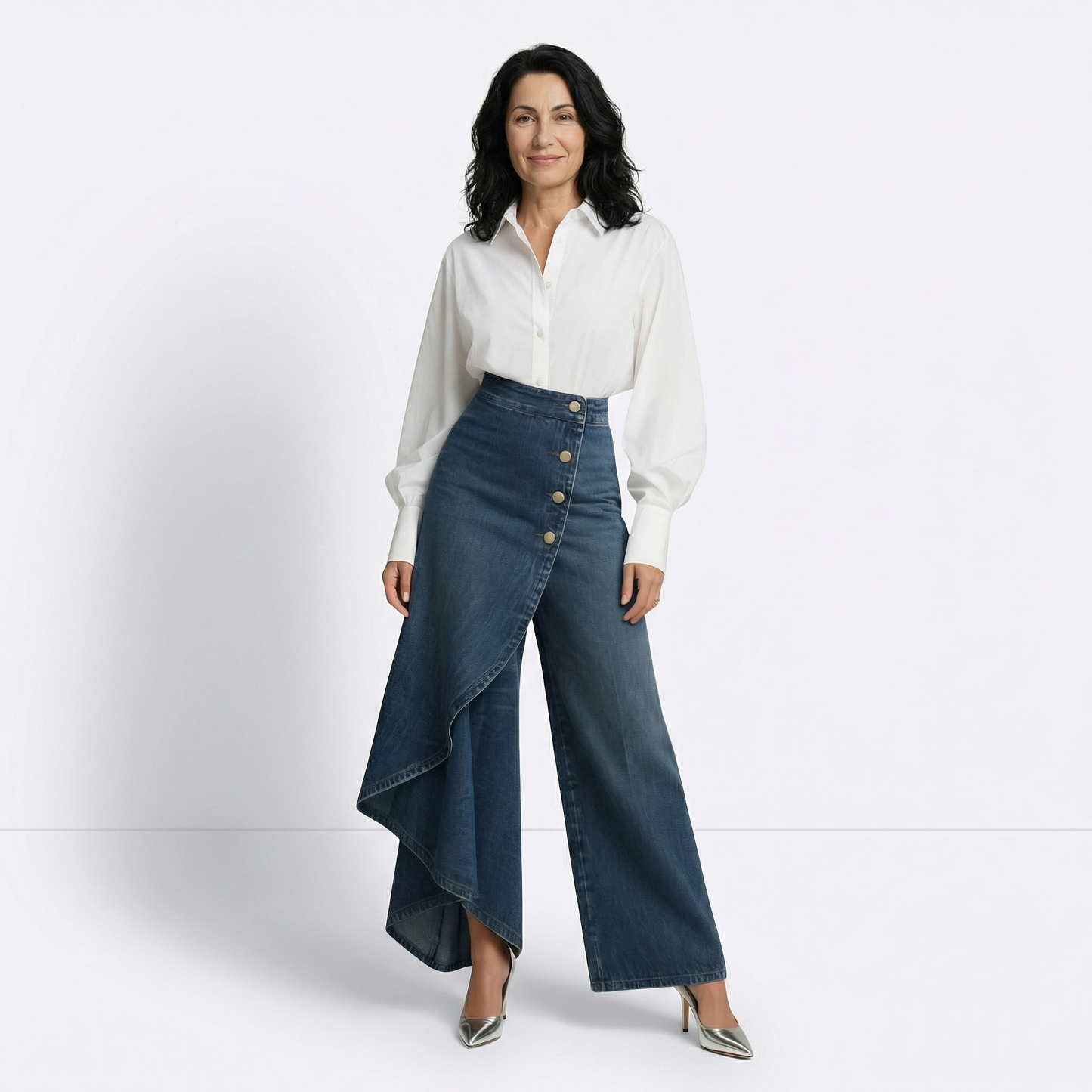 CRISTINA | PANTALONI DENIM PETRECUȚI