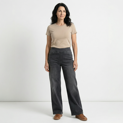 GEORGIANA | PANTALONI DENIM TALIE ELASTICĂ